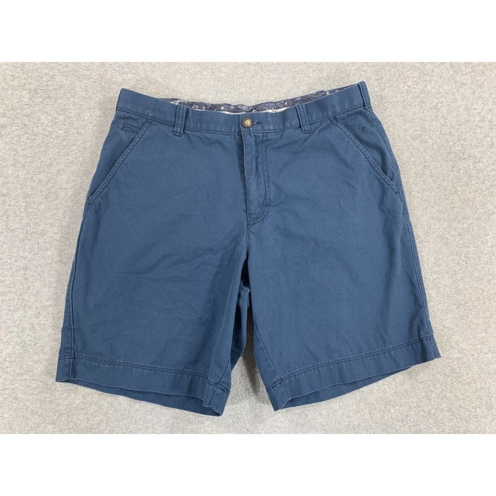 True Flies Cotton Fly Fishing Casual Townie Shorts (Men's Size 36) Blue‎